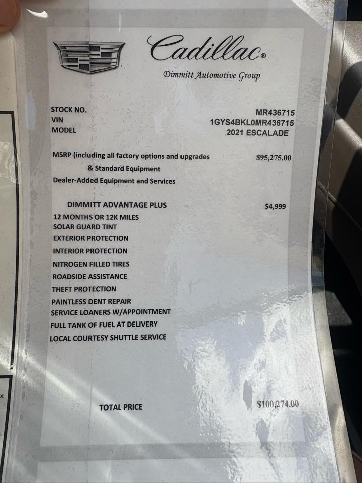 Cadillac Escalade Premium Luxury AWD 2021