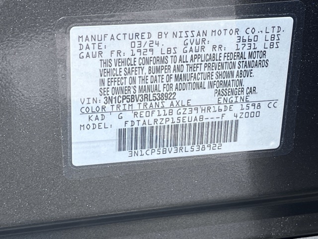 Nissan Kicks S FWD 2024