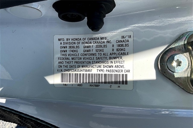 Honda Civic Si Coupe Manual 2018