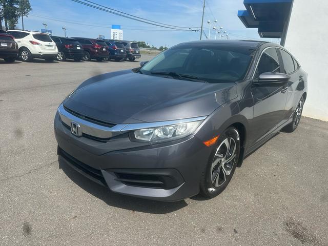 Gray 2016 Honda Civic LX Sedan Front-Wheel Drive Continuously Variable Transmission