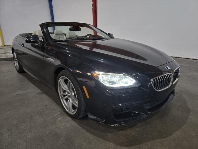 Black 2014 BMW 6 Series Convertible Rear-Wheel Drive Automatic