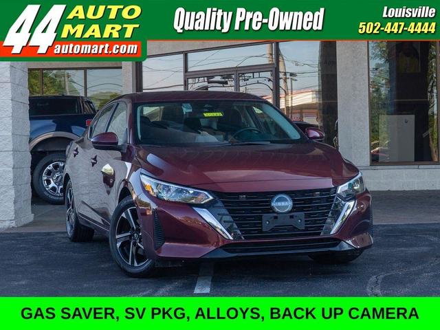 Red 2024 Nissan Sentra Sedan Front-Wheel Drive Continuously Variable Transmission