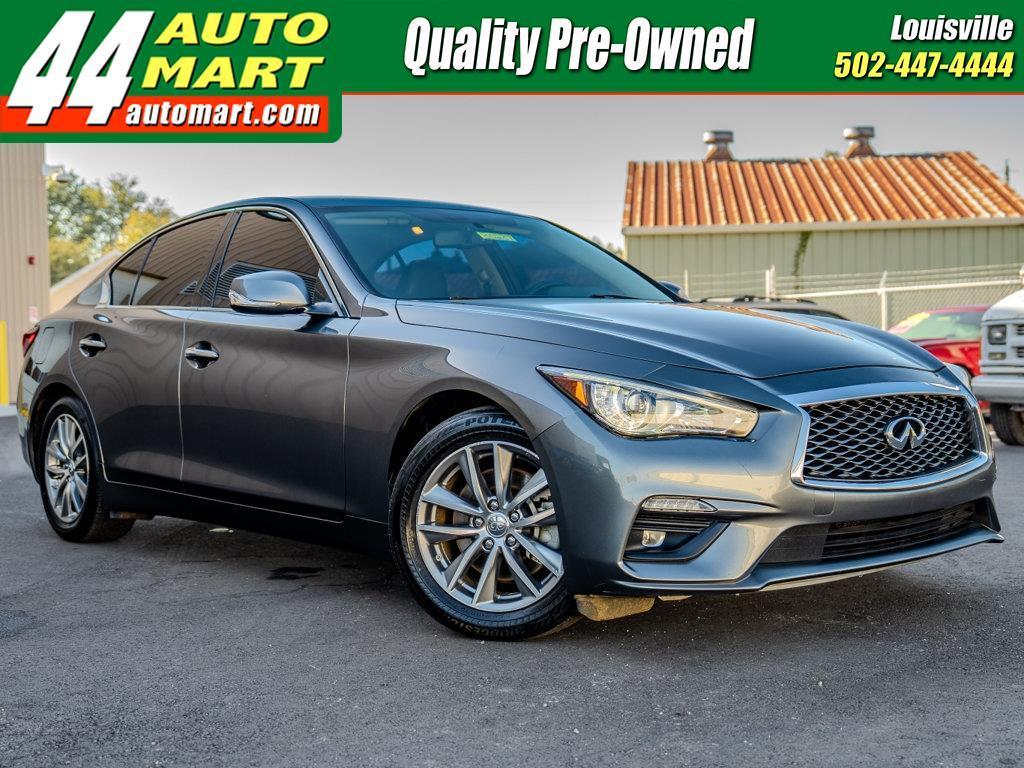 Gray 2021 INFINITI Q50 Sedan Rear-Wheel Drive 7-Speed Automatic Overdrive