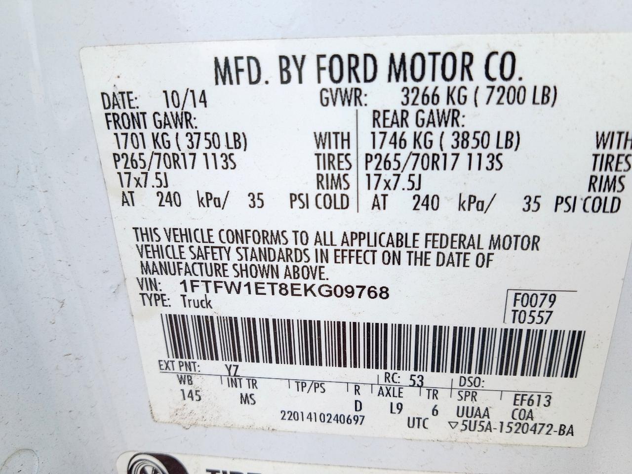 Ford F-150 4WD SuperCab 133" XLT 2014