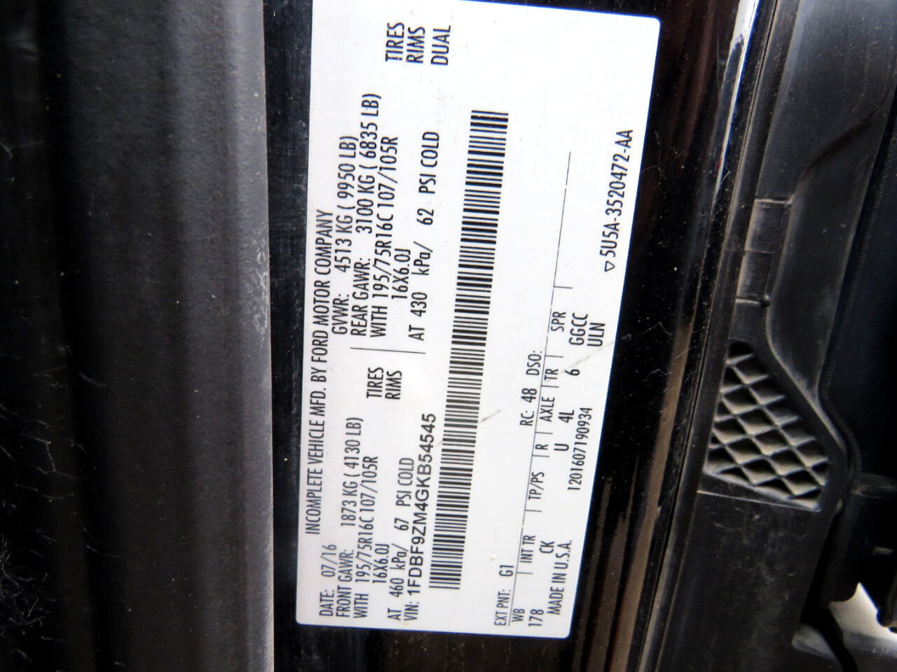 Ford Transit T-350 HD DRW 2016 Ford Transit T-350 HD DRW 2016