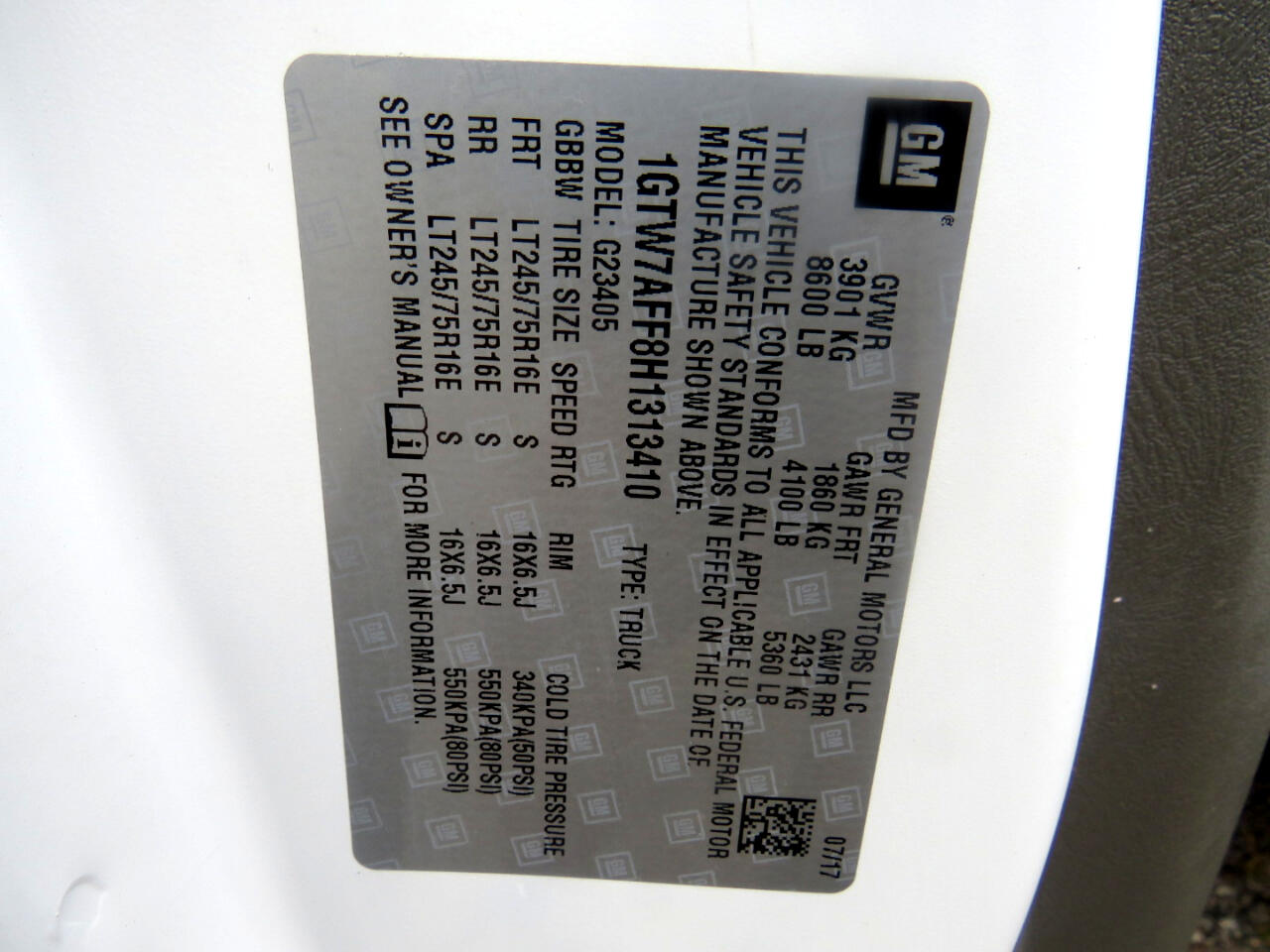 GMC Savana G2500 Cargo 2017 GMC Savana G2500 Cargo 2017