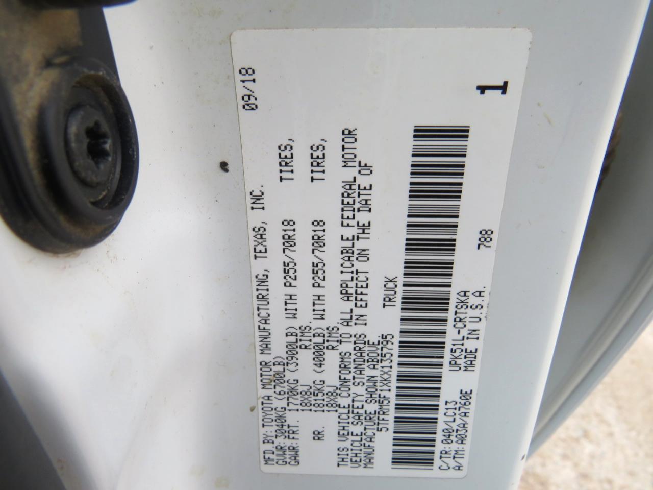 Toyota Tundra SR5 4.6L V8 Double Cab 2WD 2019