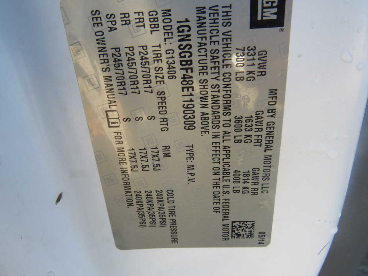 Chevrolet Express 1500 LS 2014