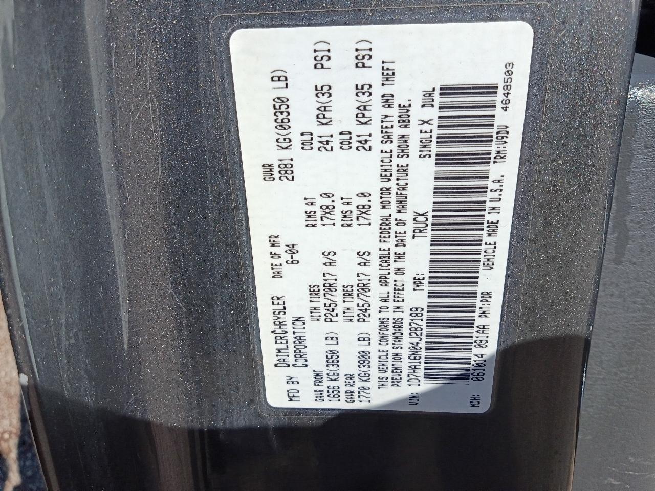 Dodge Ram 1500 Laramie Long Bed 2WD 2004