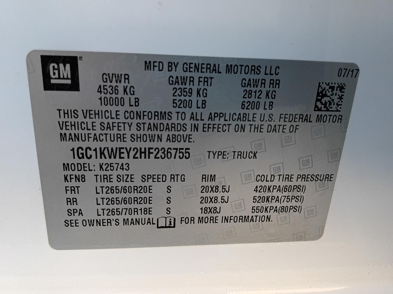 Chevrolet Silverado 2500HD LTZ Crew Cab Long Box 4WD 2017