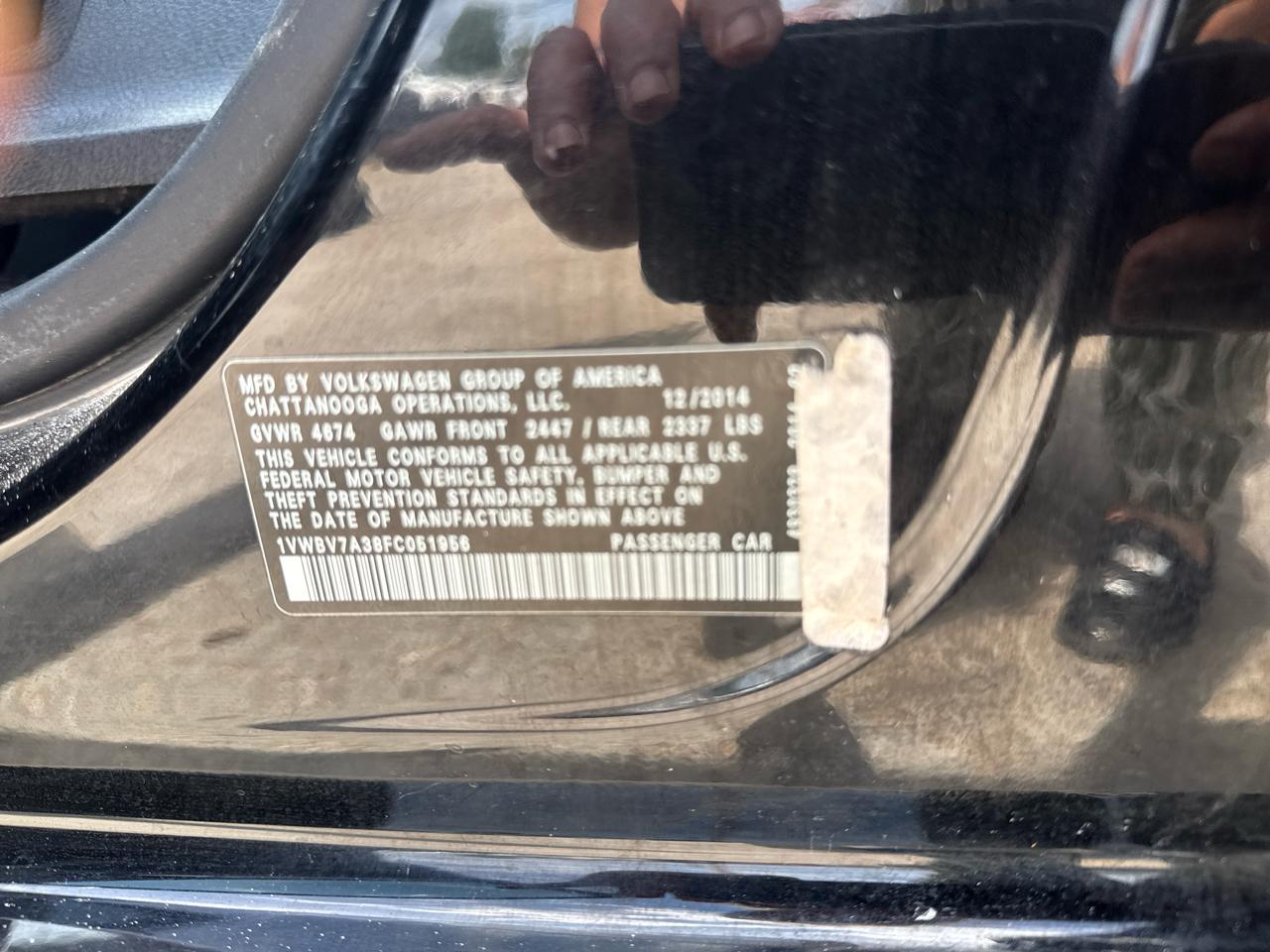 Volkswagen Passat TDI SE 6A w/ Sunroof 2015