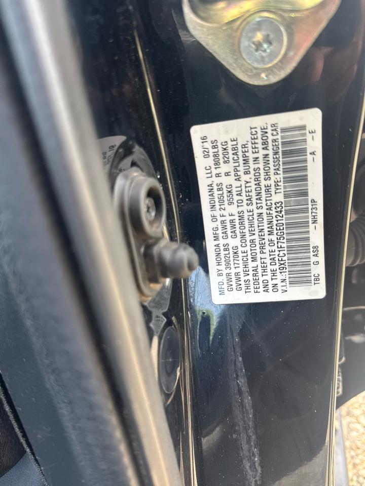 Honda Civic EX-TL Sedan CVT 2016