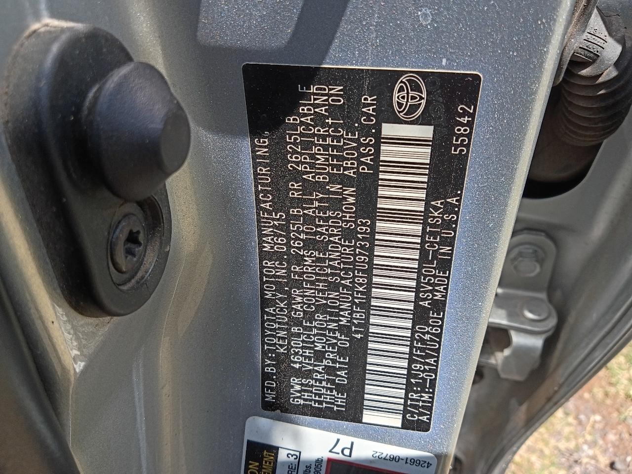 Toyota Camry SE 2015
