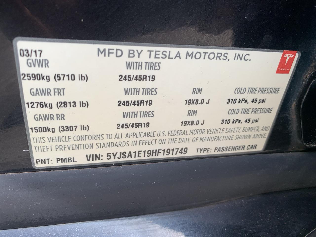 Tesla Model S 60 2017