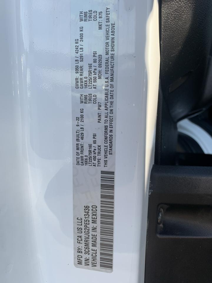 RAM Promaster 3500 High Roof 159-in. WB Ext 2023