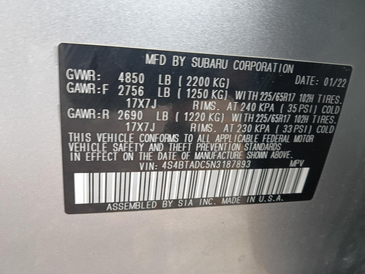 Subaru Outback Premium 2022