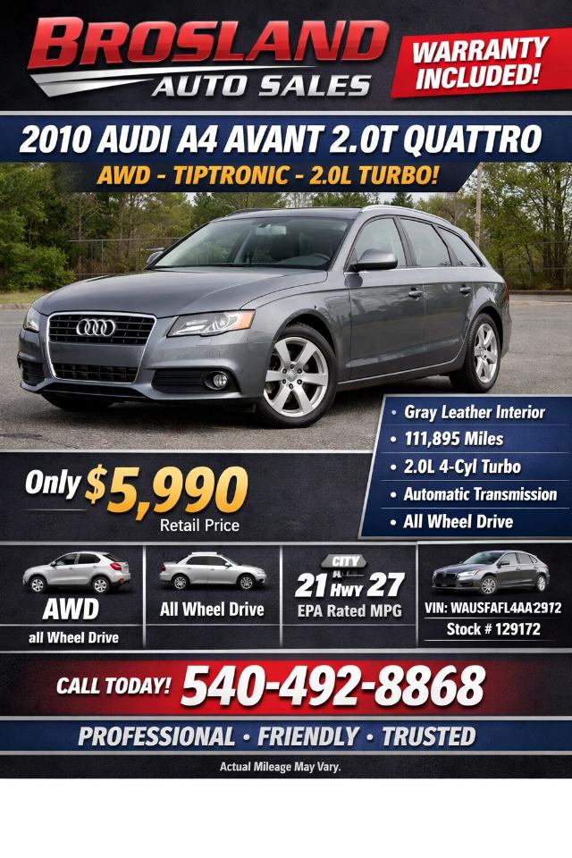 Audi A4 Avant 2.0T quattro Tiptronic 2010