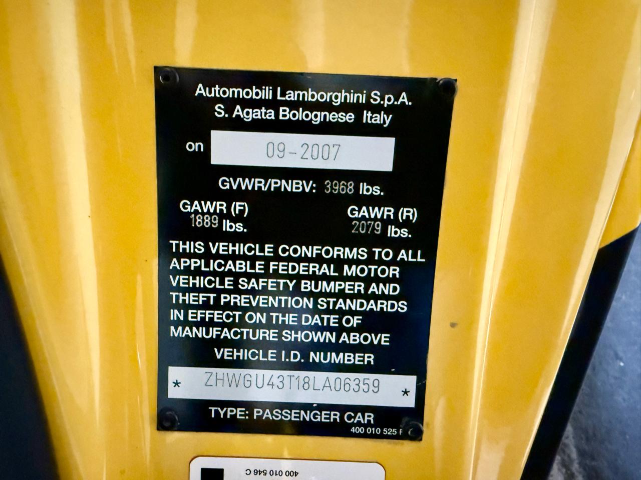 Lamborghini Gallardo 2dr Cpe Superleggera 2008