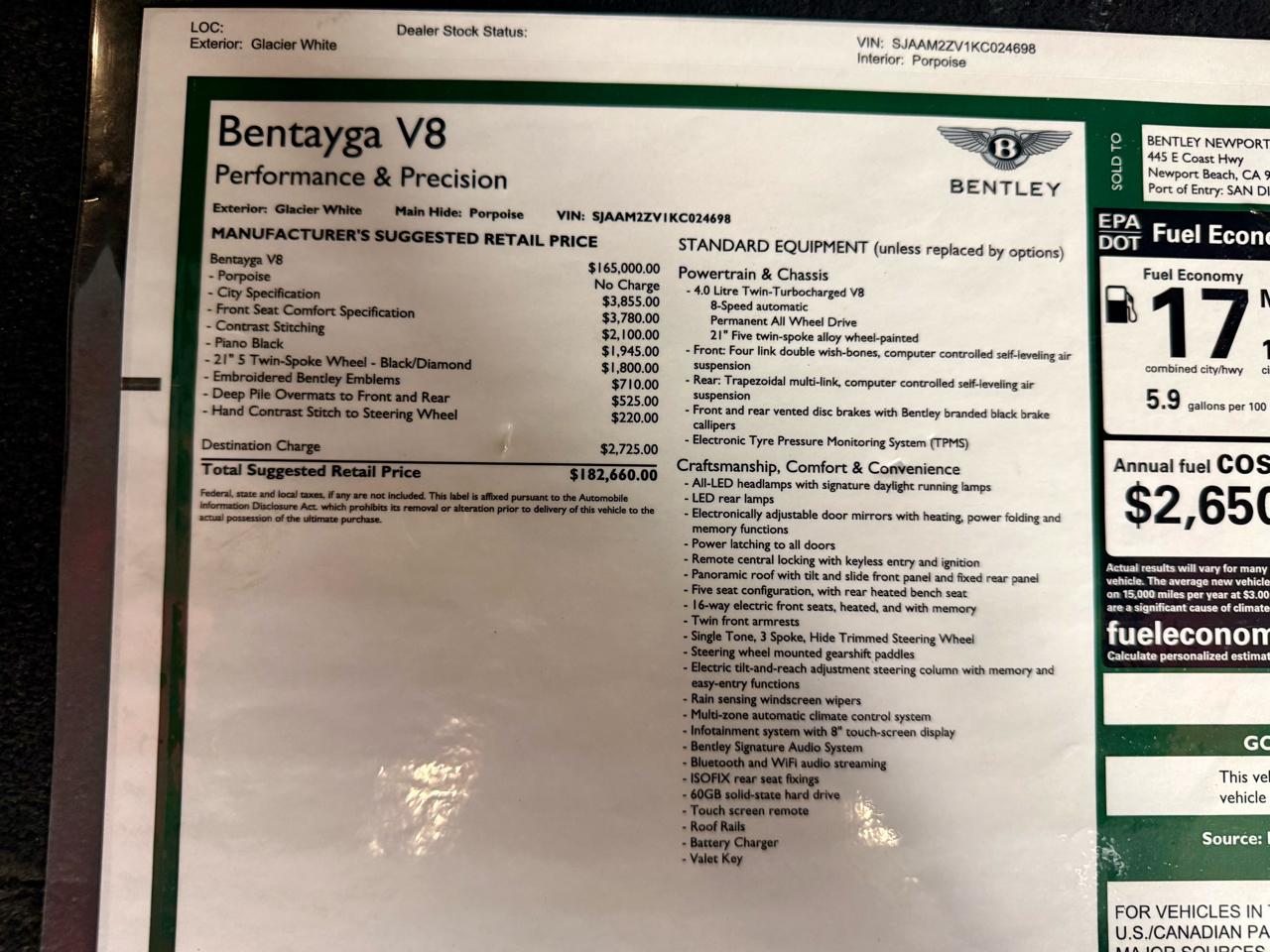 Bentley Bentayga V8 AWD 2019