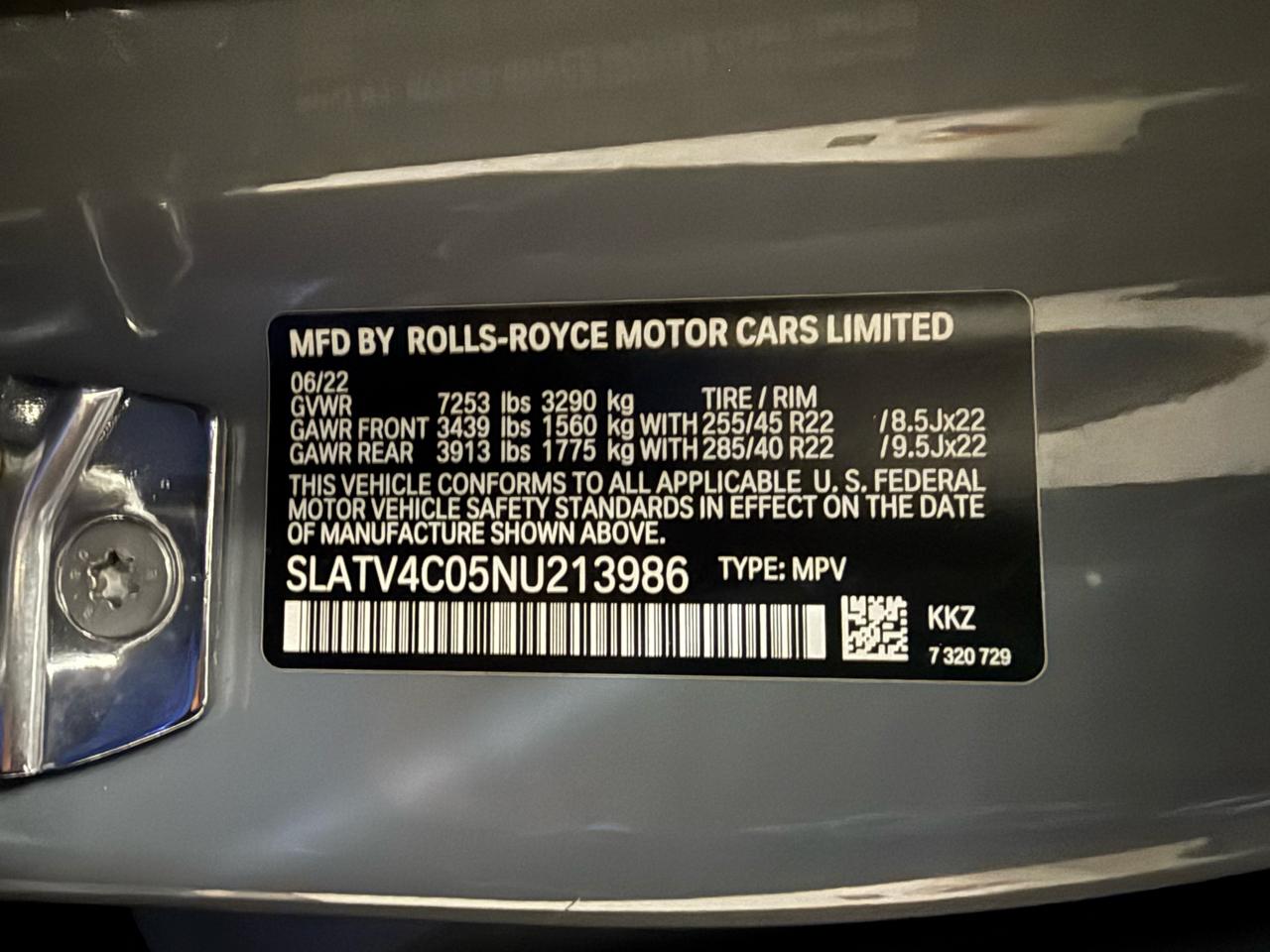 Rolls-Royce Cullinan Sport Utility 2022