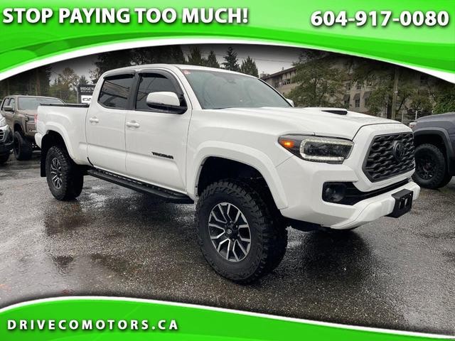White 2023 Toyota Tacoma TRD Sport Double Cab LB 4WD Pickup Truck Four-Wheel Drive Automatic