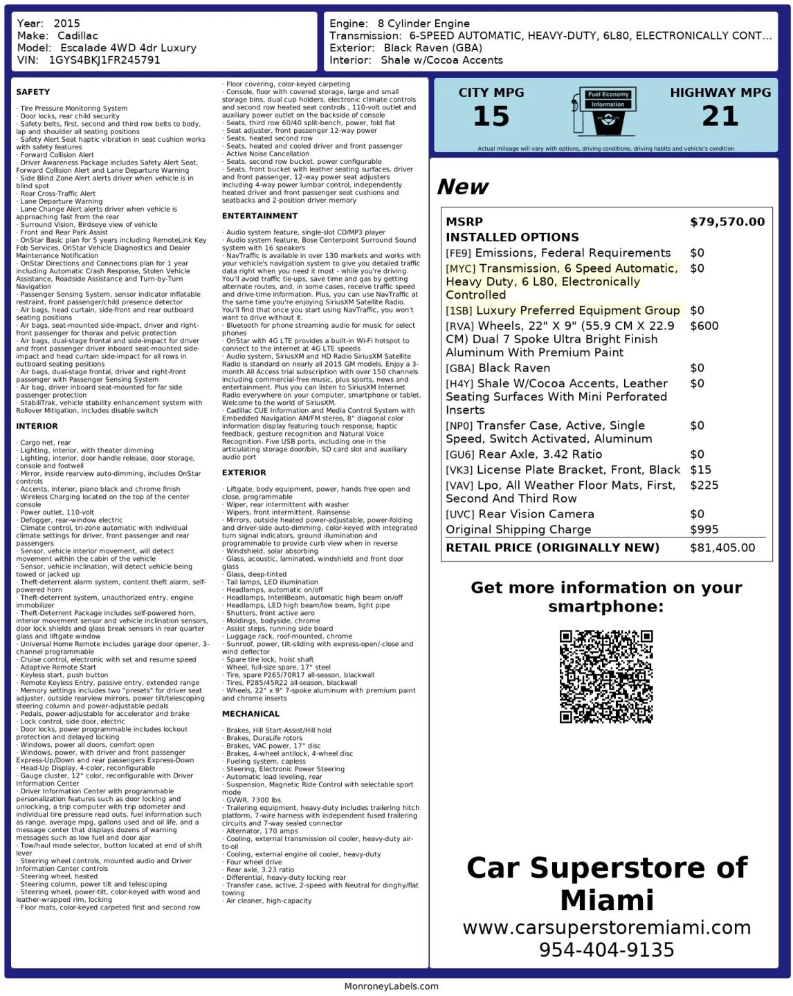 Cadillac Escalade  2015