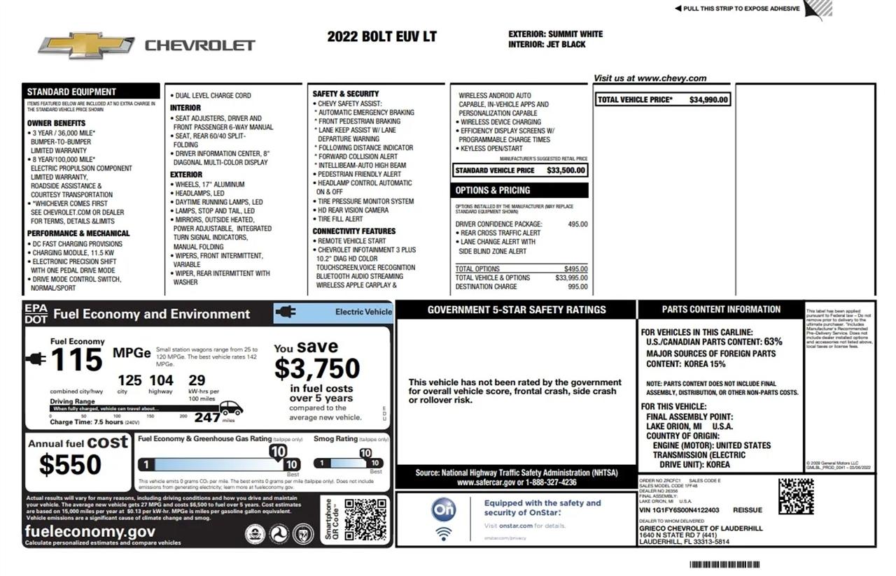 Chevrolet Bolt EUV  2022