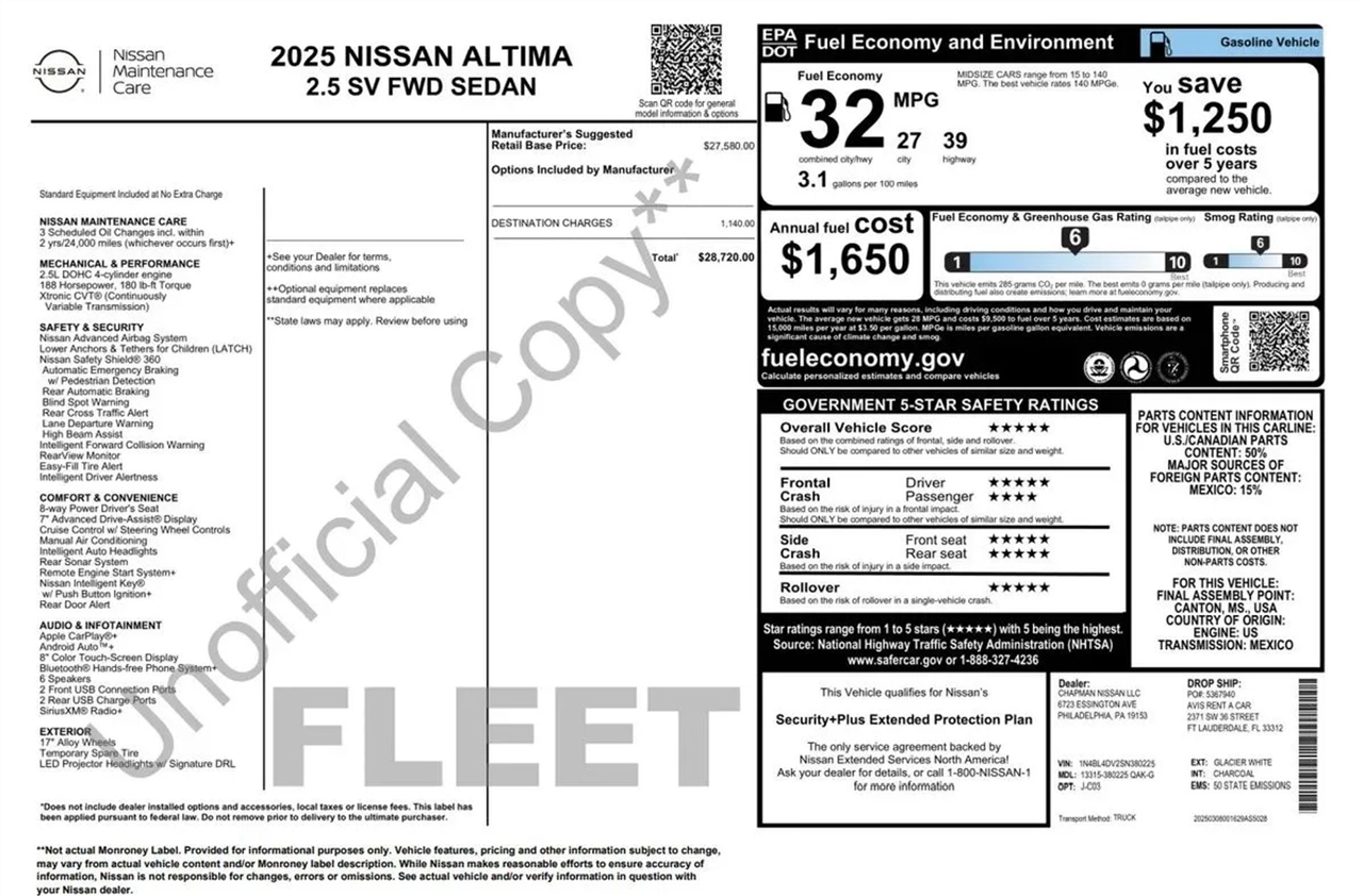 Nissan Altima  2025