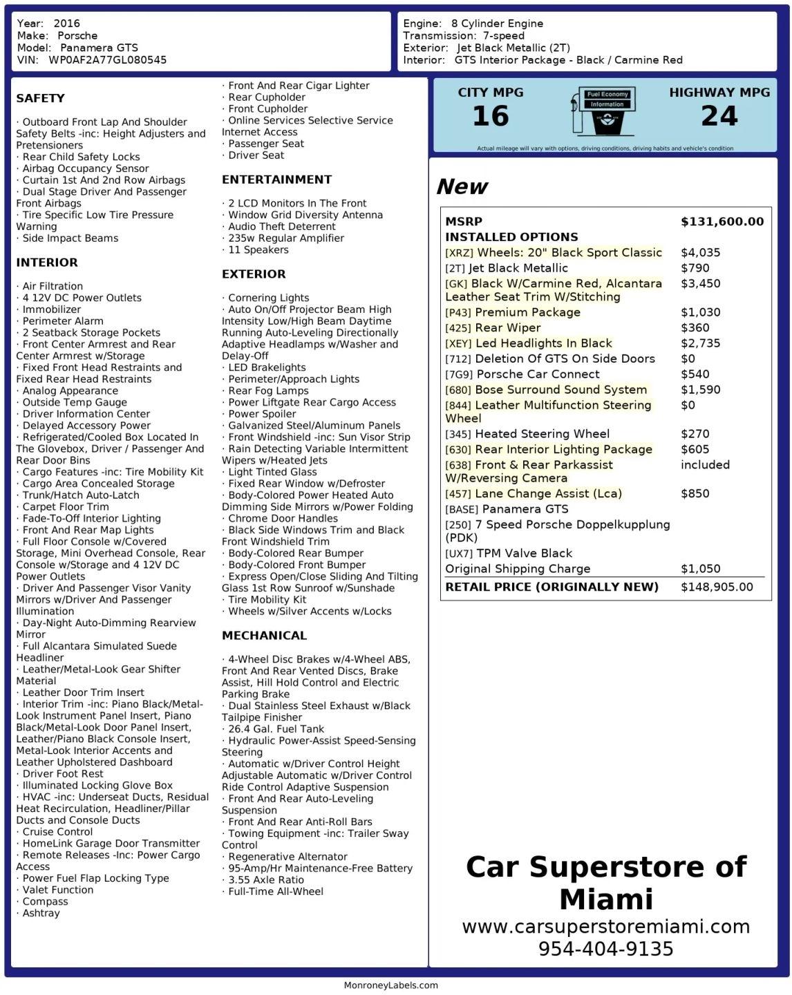 Porsche Panamera  2016