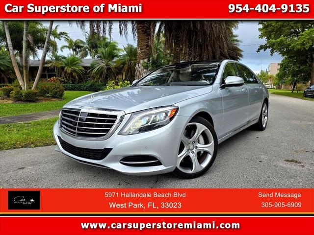 Silver 2014 Mercedes-Benz S-Class S 550 Sedan Rear-Wheel Drive 7-Speed Automatic