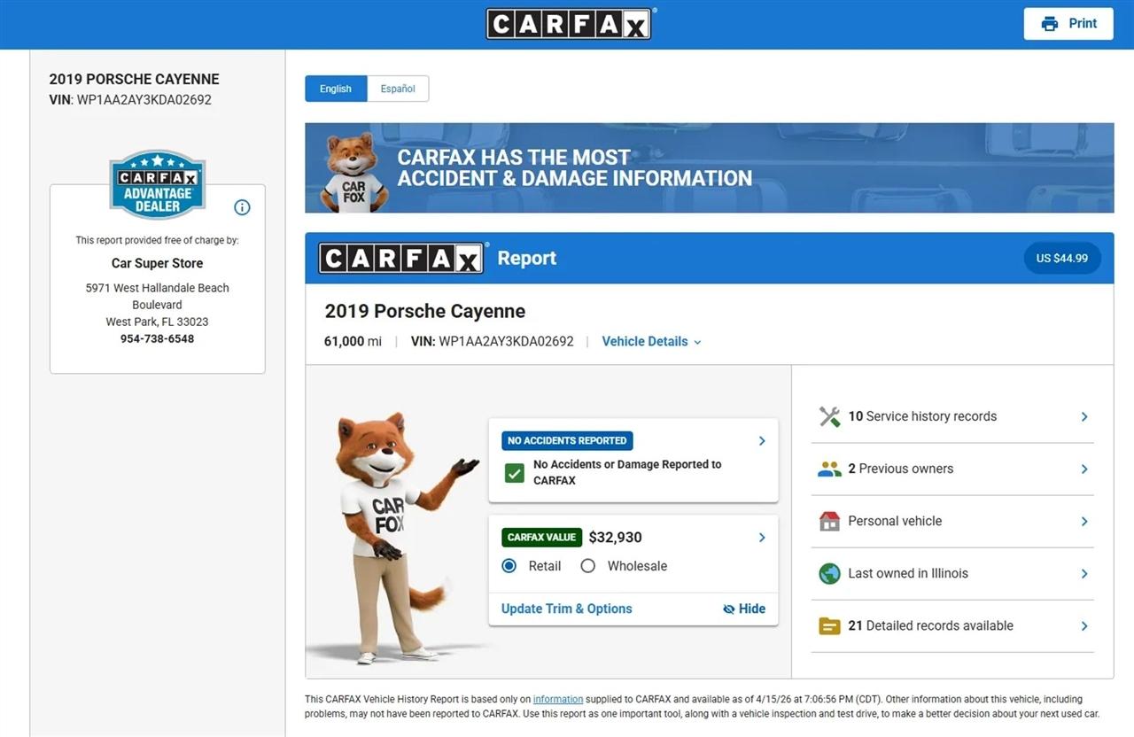 Porsche Cayenne  2019