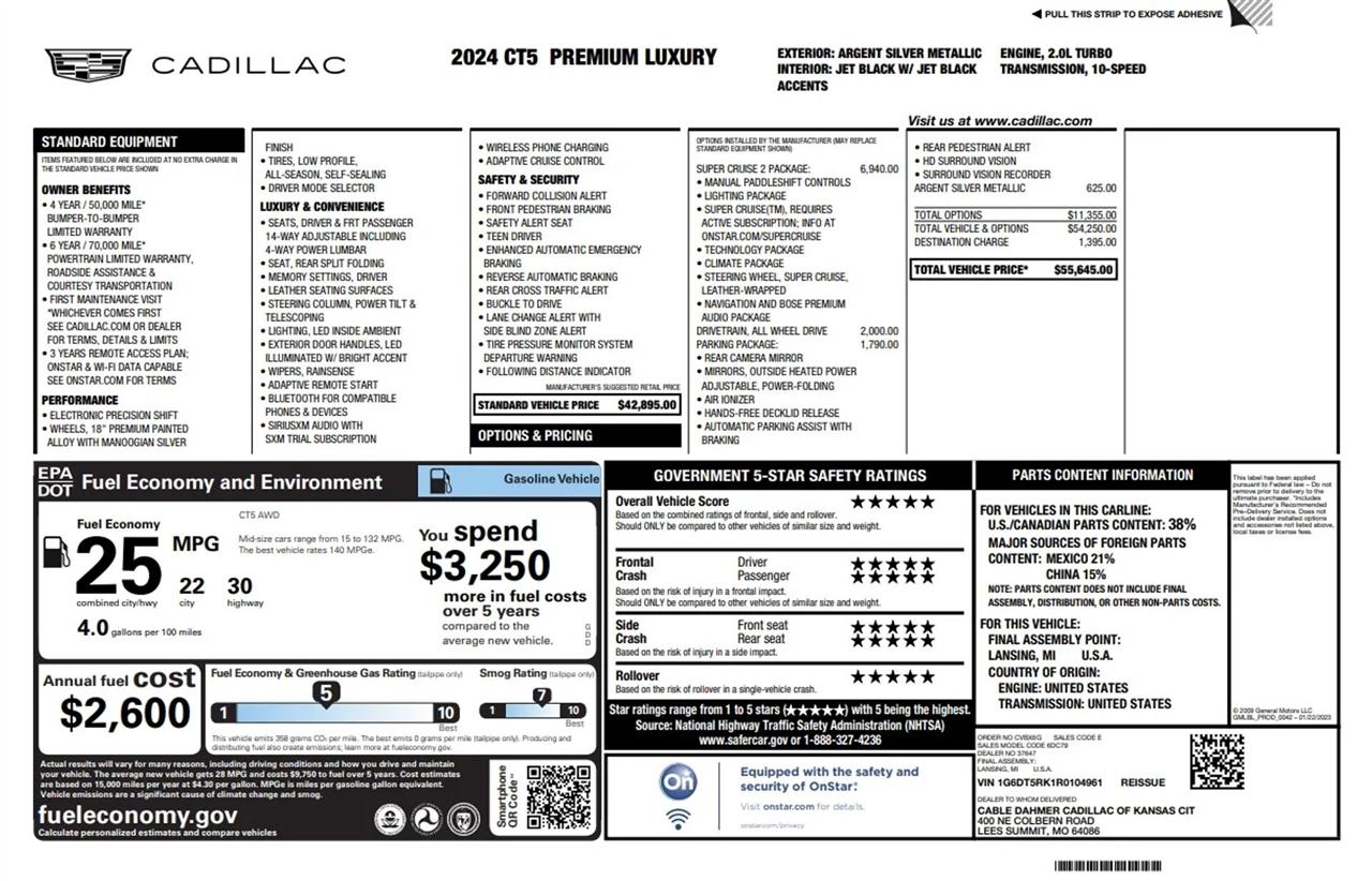 Cadillac CT5  2024