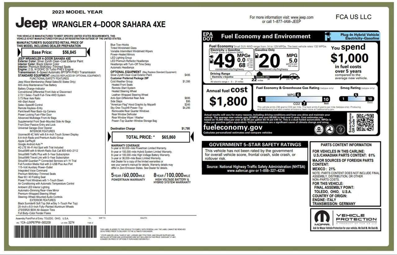 Jeep Wrangler 4xe  2023