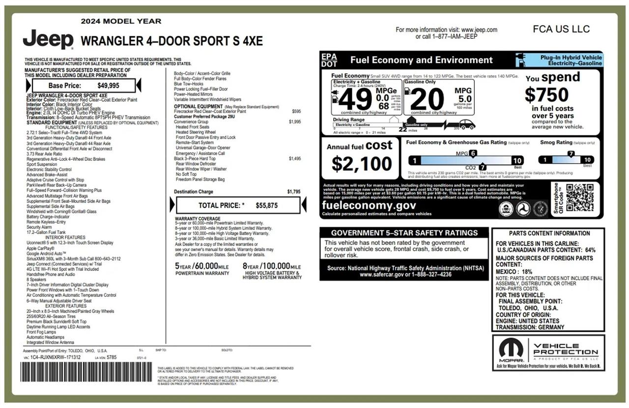 Jeep Wrangler 4xe  2024