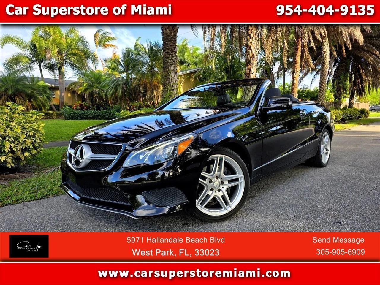 Black 2014 Mercedes-Benz E-Class Convertible Rear-Wheel Drive 7-Speed Automatic