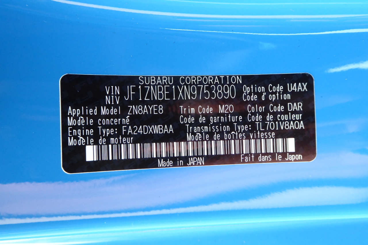 Toyota GR86 Premium Manual (Natl) 2022