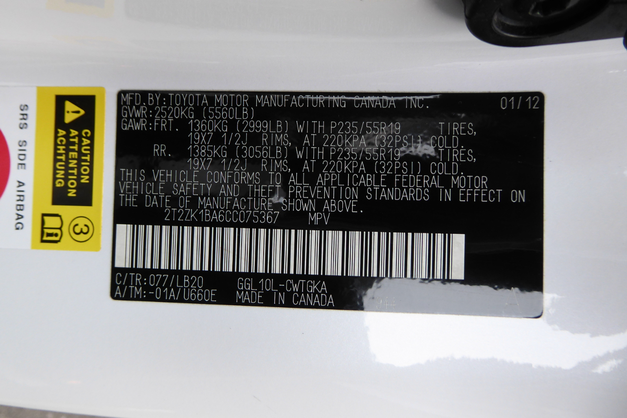 Lexus RX 350 FWD 4dr 2012