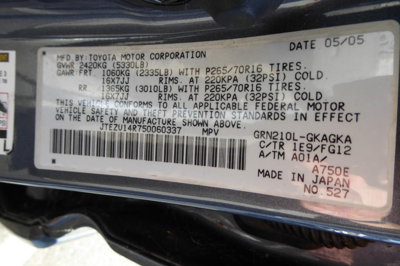 Toyota 4Runner 4dr SR5 V6 Auto (Natl) 2005