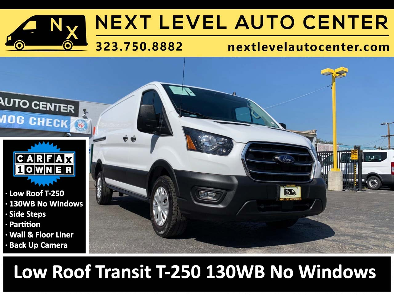 Ford Transit Cargo Van T-250 130" Low Rf 9070 GVWR RWD 2020