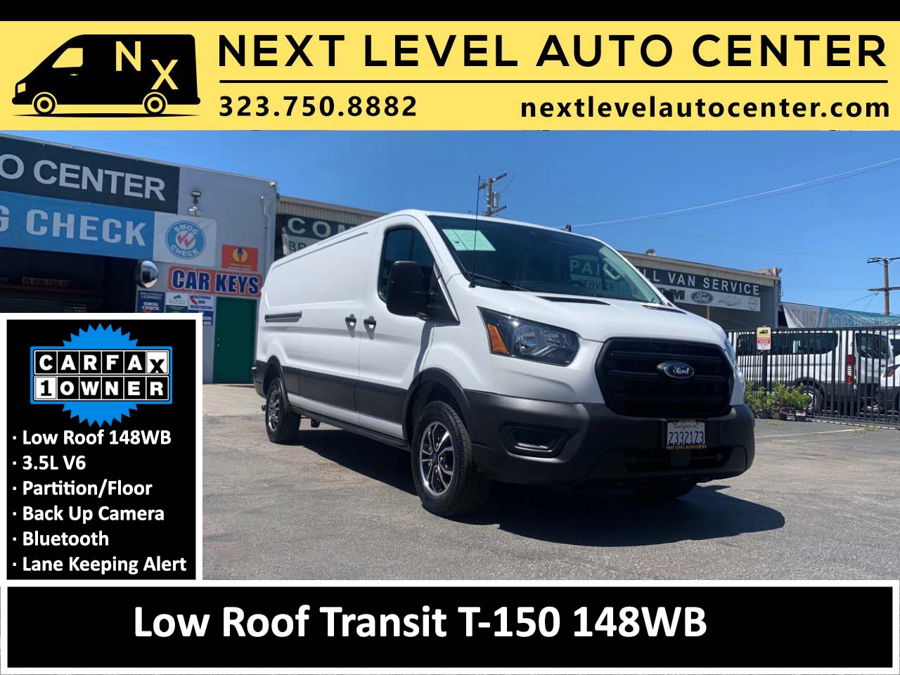 Ford Transit Cargo Van T-150 148" Low Rf 8670 GVWR RWD 2020