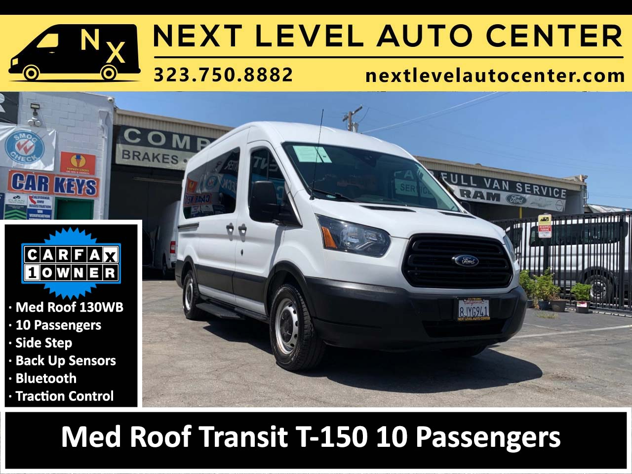 Ford Transit Passenger Wagon T-150 130" Med Roof XLT Sliding RH Dr 2019