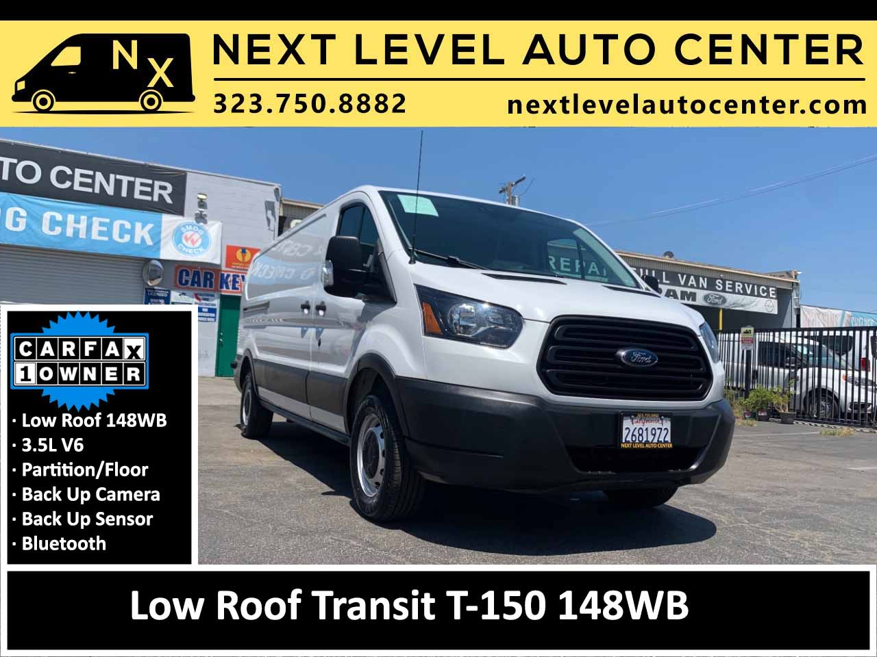Ford Transit Van T-150 148" Low Rf 8600 GVWR Sliding RH Dr 2019