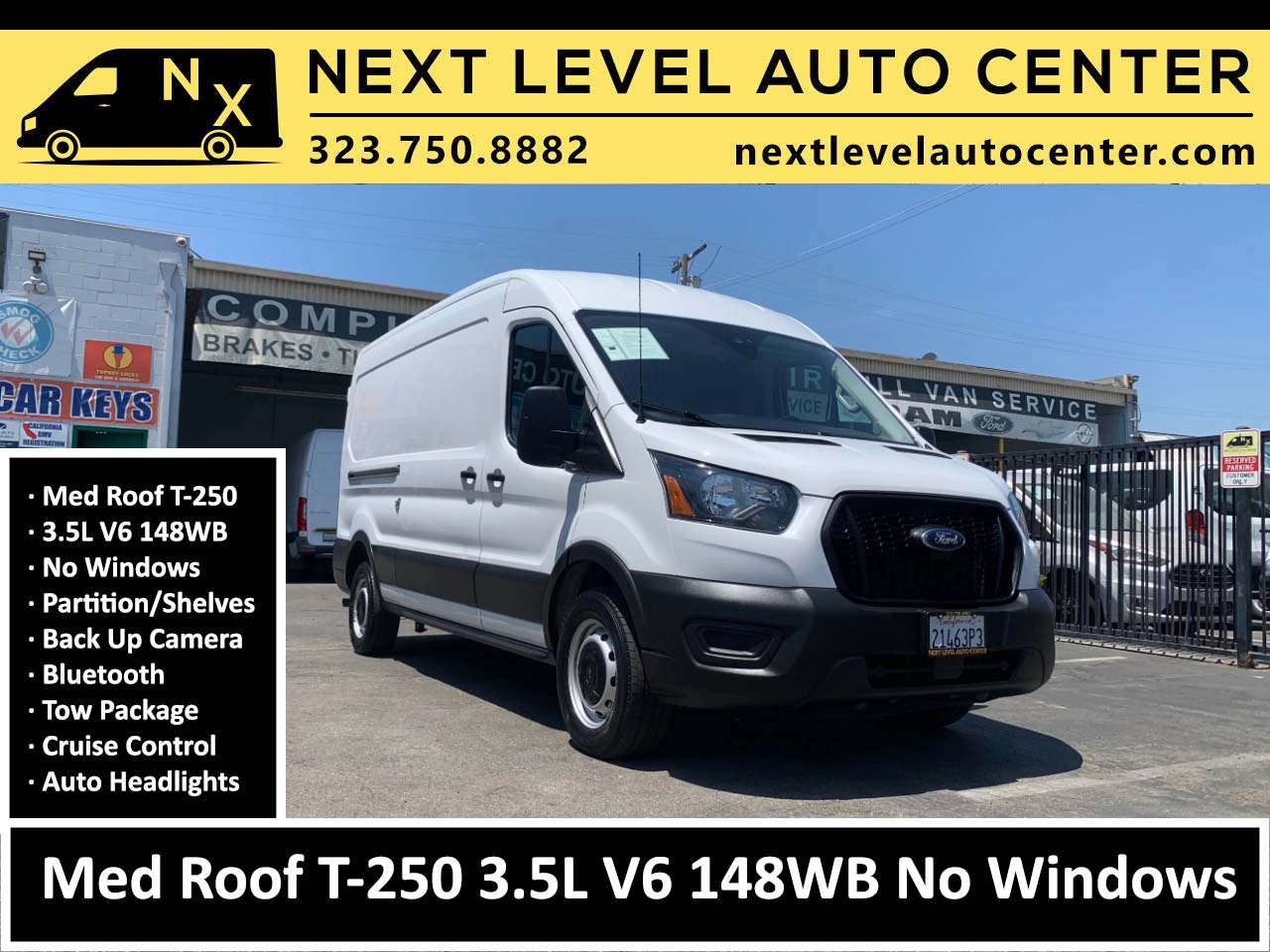 Ford Transit Cargo Van T-250 148" Med Rf 9070 GVWR RWD 2022