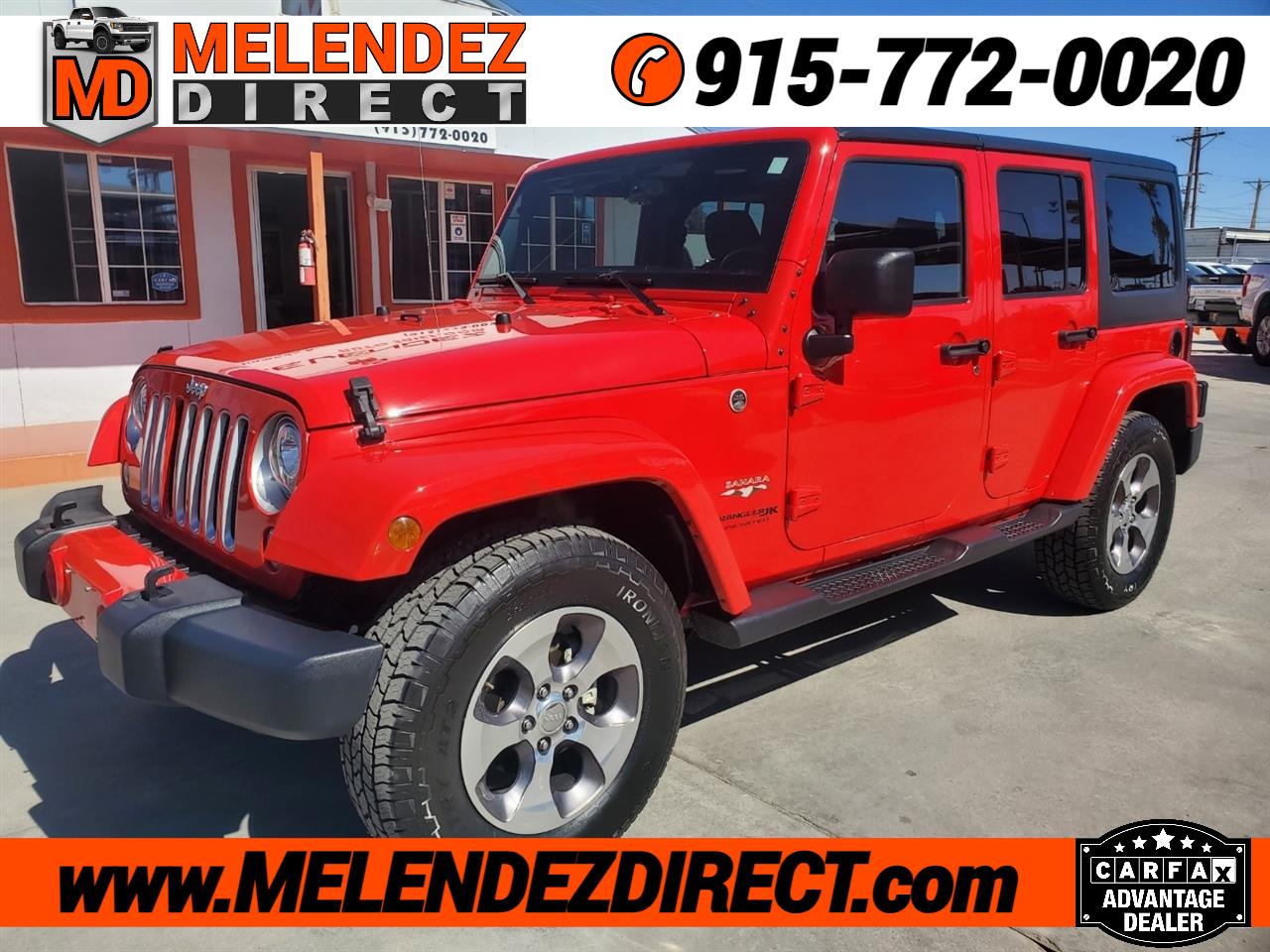 Used 2018 Jeep Wrangler JK Unlimited Sahara 4WD for Sale in El Paso TX