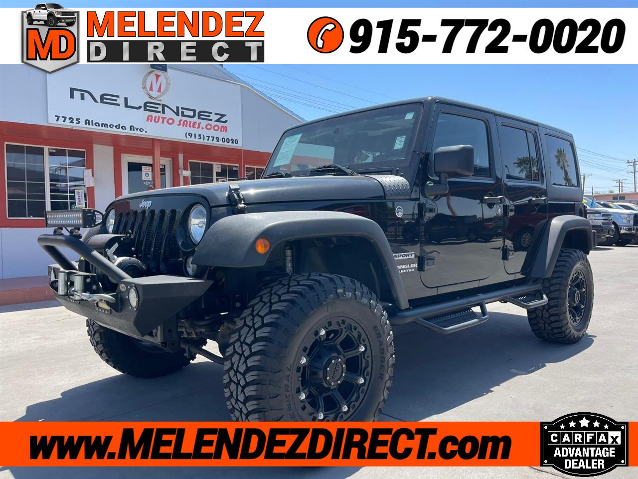 Used 2017 Jeep Wrangler Unlimited Sport 4WD for Sale in El Paso TX