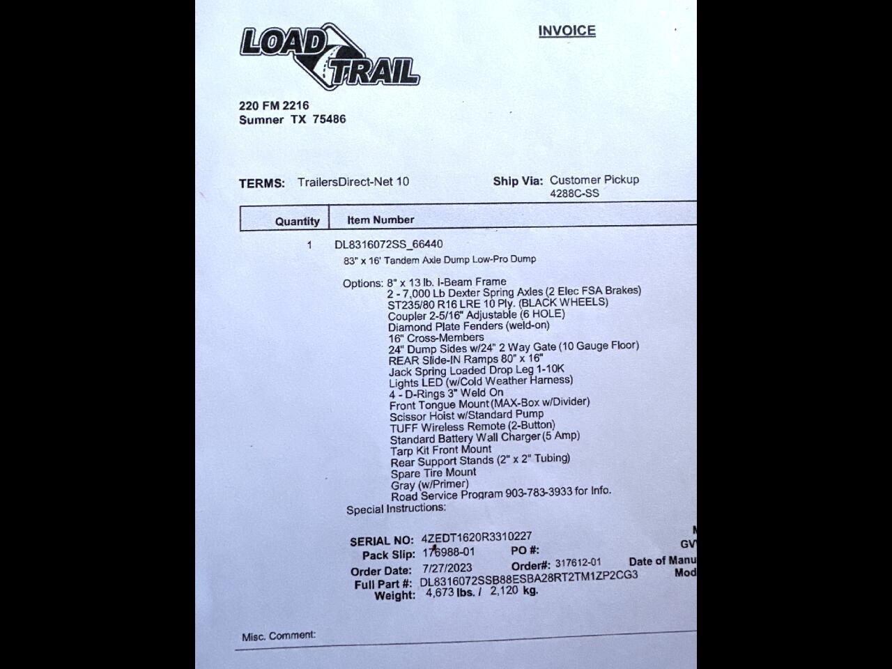 Load Trail Dump  2024