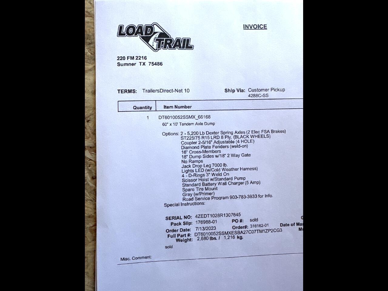 Load Trail Dump  2024