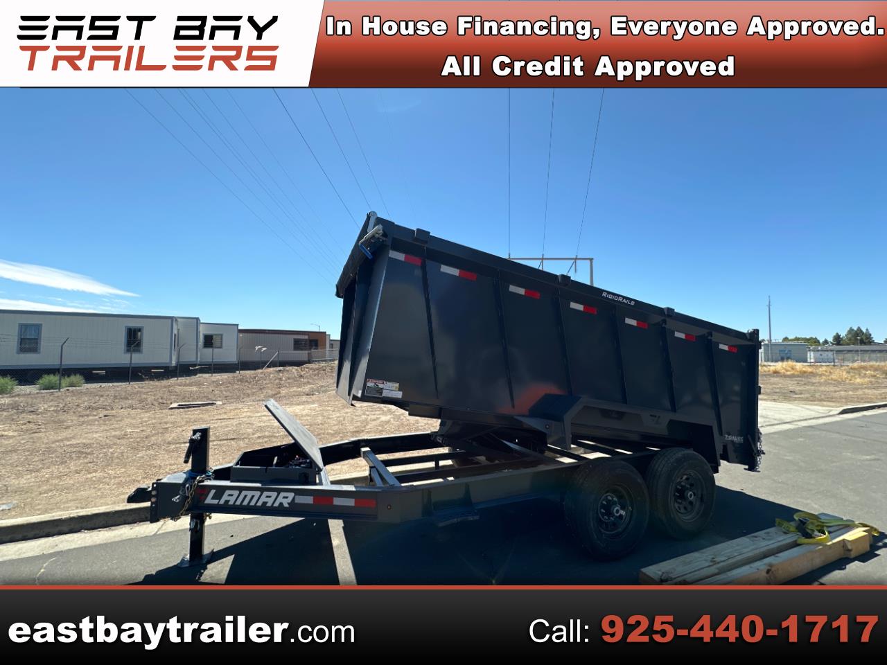 2025 Lamar 14 Foot Dump 83X14 DL DUMP 4 FOOT SIDES 14K GVWR SLIDE IN RAMPS