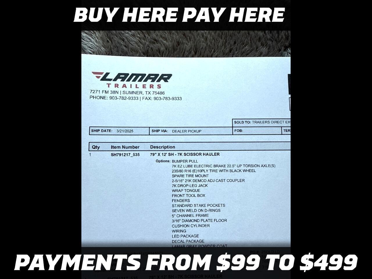 Lamar Equipment Trailer  2025