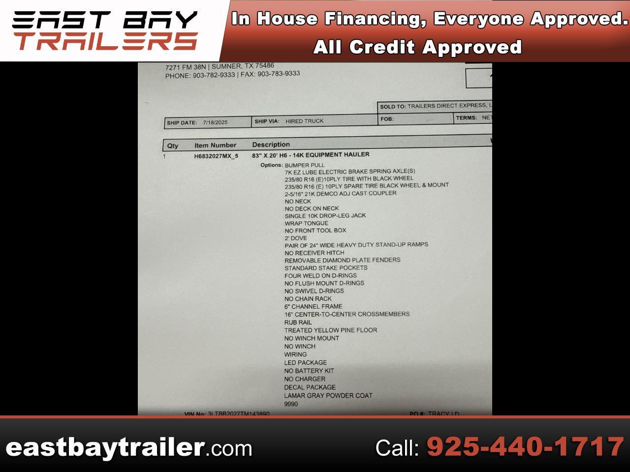 Lamar Equipment Trailer  2026